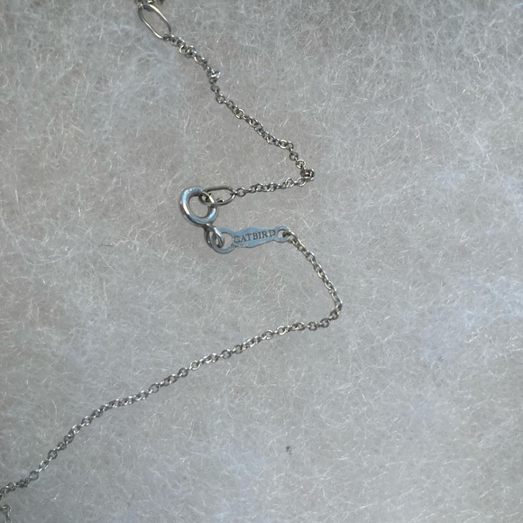 Catbird silver star personalized stacking necklace with initial S - Picture 4 of 4